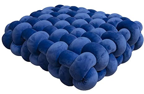 Mlloyd Dickes Sitzkissen, geknotetes Kissen, Plüschkissen, verdicktes Stuhlkissen, Matratzenkissen, Rückenkissen, quadratisch handgewebt,S#-S (30cm*33cm*12cm)