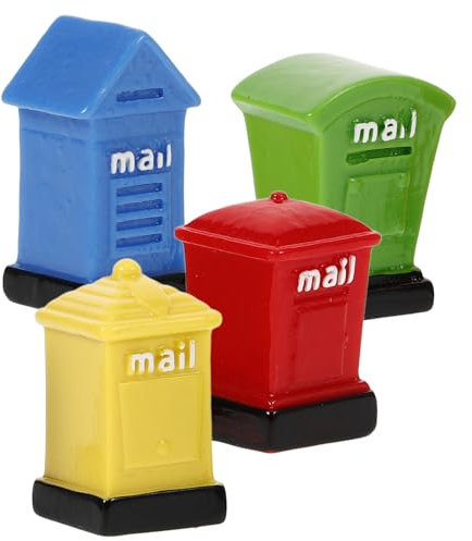 VICASKY 4pezzi Mini Post Box Decorazione Miniature Email Per e Accessori Casa Per e