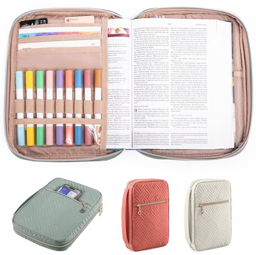 Aplufine Custodia per bibbia da donna, custodia morbida per libri per accessori biblici, custodia per bibbia da donna, borsa per la Bibbia, borsa per la Bibbia, borsa per la chiesa