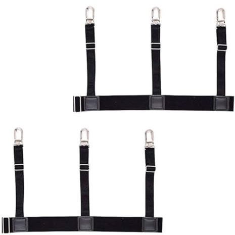 Issimober 1 Paar Hemdhalter Herren mit Rutschfesten Klammern, Hosenträger, Verstellbar Strumpfband, Shirt Stays Holder, Hemd Gürtel Herren, Elastisch Hemd Halter, für Polizei/Business/Militä