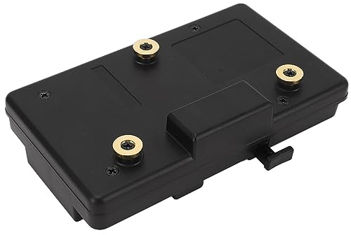 Piastra Convertitore Batteria V Mount V Lock per Fotocamera Bauer, Piastra Adattatore Batteria Portatile con Piastra Sospesa D TAP, Guscio in ABS e Perni in Metallo Ramato
