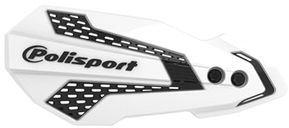 POLISPORT 8308200061 MX Flow Hand Protector Rieju MR 250/300 21-25 Inches, Vented and Versatile Protection with Modern Design and Dual System Mounting, Colour: White/Black