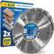 S&R Professional Diamanttrennscheibe 230 x 22,2 mm UNICUT, 2-tlg Set, Diamant-Trennscheibe zum Trennen von Baumaterialien, Beton, Naturstein, Stein, Ziegel, Mauerwerk, besonders hohe Standzeit