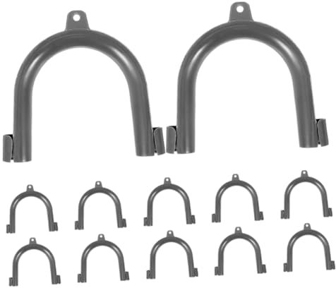 HONMEET 12pcs U-Shape Drain Hose Holder Clamp Washing Machine Hose Guide for Fixing Drain Buckle Machine