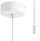 Moderner Lichtschalter mit Zugschnur, Chrom, mit 150 cm langer Kette für verbesserte Badezimmer-Funktionalität (weiß)