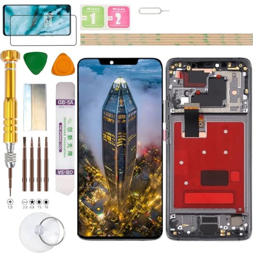 Gadget Troops Pantalla LCD (sin huellas dactilares) para Huawei Mate 20 PRO LYA-L09, LYA-L29, kit de repuesto de pantalla (negro)