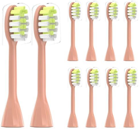 10 Ersatzbürsten passend für Philips One Sonicare Elektrische Zahnbürsten, nur Kompatibel mit HY1100 und HY1200, Aufsteckbürsten Bürstenköpfe -Pink