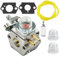 Vilgftyiet Kit carburatore WT460 – ricambio completo per decespugliatori Efco 8300/Oleo-Mac 433-750 (include lampadina di innesco e linea carburante)