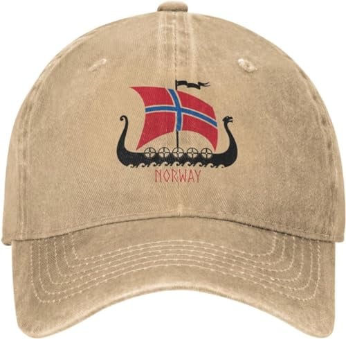 Kriegsschiff Der Wikinger Norwegen Flagge Damen Herren Baseballkappe Leicht Trucker Kappe Verstellbar Cotton Cap Für Golf Sport Draussen