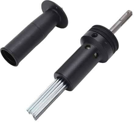 Ausla Electric Hammer Needle Scaler Attachment, Round Shank 2 Pit 2 Slot, Alloy Steel, for Rus T Removal and Chiseling