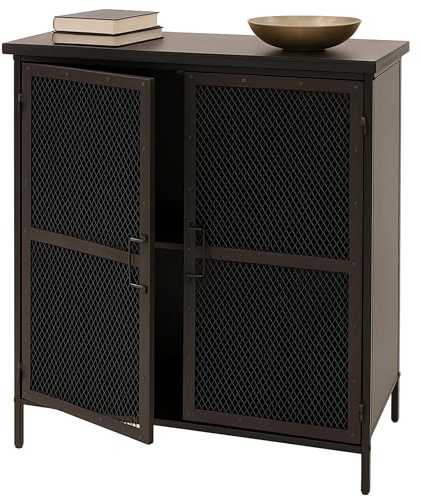 Mendler Apothekerkommode HWC-O79 Vintage Shabby-Look, Metalloptik | Schrank, Highboard, Staufächer, 94x80x35cm