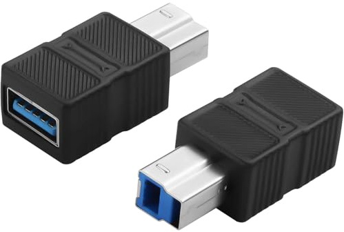 CERRXIAN USB 3.0 Typ A Buchse auf Typ B Stecker Adapter 5Gbps USB A auf B Druckerkonverter für Drucker, Scanner, Externe Festplatte – 2Pack