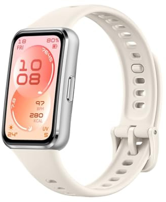 HUAWEI Band 11 Aluminium Fitness Tracker, Smart Watch Sleep Monitor, White | A-Fib Detection, 5 ATM, 14-Day Battery, Step Counter, Pedometer, Fitness Band, Smart Band, Sleep Tracker, Android & iOS