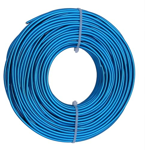 3mm (9 Gauge) Aluminium Craft Wire, 30M Bendable Metal Wire for Jewellery Making, Sculpting, Armature, Floral Design, and DIY Crafts (Aqua Blue)