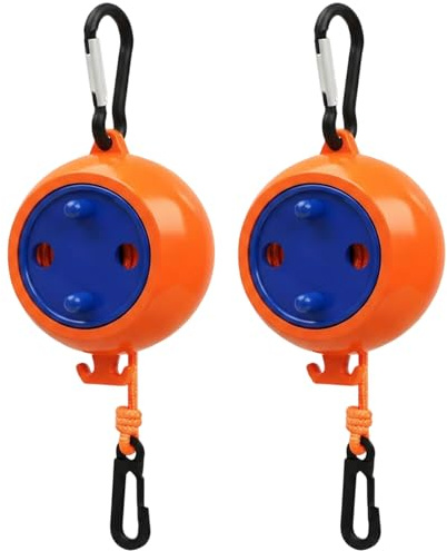 2 Stück Wäscheleine Ausziehbar, Camping Wäscheleine, Tragbare Reise Ausziehbare Wäscheleine Camping, Robust Aufrollbar Reise Wäscheleine für Outdoor Garten Balkon Wohnmobil