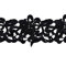 1m / Meterware Spitzenborte Bestickte Spitze Spitzenband 75mm, Farbwahl, Farbe:schwarz