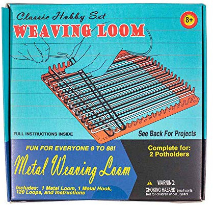 West Coast Paracord Retro Crafting Kit – Weaving Loom – Includes Materials to Make 2 Potholders – Family Fun
