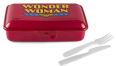Excelsa supereroi Fiambrera Lunchbox Wonder Woman, Polipropileno, Rojo, 22 X 13 cm.