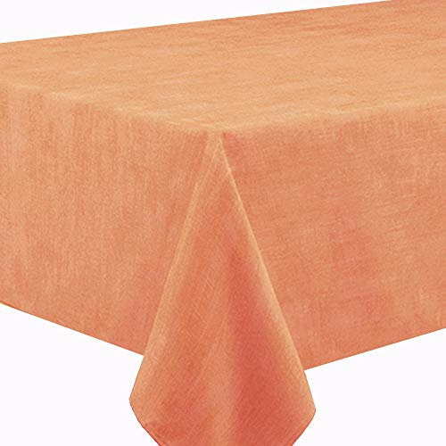 DecoHomeTextil Heimtextilmanufaktur Gartentischdecke Tischdecke Sabrina Eckig Orange 135 x 200 cm mit Lotus Effekt Größe & Farbe wählbar