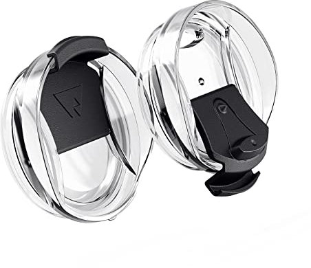 DSCVR deckel für Trinkgläser, auslaufsicher, bruchsicher, perfekte Passform, transparente Becherdeckel – kompatibel mit Yeti Rambler, Ozark Trails (850 ml, schwarz)