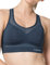 Yvette Sport BH Starker Halt Mesh Ringerrücken Große Brüste Ohne Bügel Gepolstert für Fitness Lauf Yoga, Grau, M Große Größen