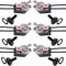 VISSQH 6Pcs Interruttori a levetta Mini,Interruttore 12V Auto,Con Pre-Cablato, con coperchio Interruttore Bilanciere, 2 Pin SPST ON-OFF, Metallo Interruttore a Bilanciere(3A 250VAC / 6A 125VAC)