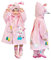 JinBei Impermeabile Bambini Poncho Pioggia con Cappello a Tesa Trasparente Strisce Riflettenti Ragazze Giacche con Tasca Bottoni Cerniera Raincoat Stampa Coniglio Rosa 2-3 Anni