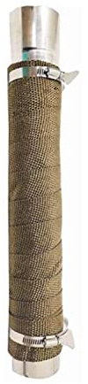 FireHiking Fireproof Pipe Wrap (Basalt Fiber) Anti Scalding Chimney Ribbon Stove Flue Protector with 2 Clamps