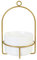 HOMFLON Creative Simple Dome Bassin Suspendu Pot De Fleur en Fer Forgé en Céramique - Or Blanc