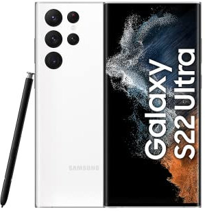 Samsung Smartphone Galaxy S22 Ultra 5G, display AMOLED dinamico da 6,8 pollici, 2X, 120Hz, HDR10+, fotocamera da 108 MP, batteria da 5.000 mAh, SIM ibrida, Android da 12 a 13, versione tedesca (128