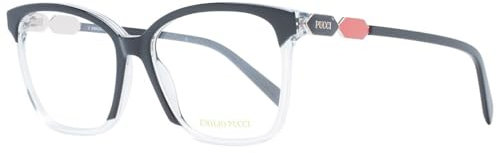 Emilio Pucci Unisex EP5185 Sunglasses, Black/Crystal, 55