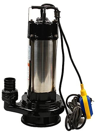LENJKYYO Bomba sumergible de acero inoxidable, 1,5 kW, 36000 l/h, con flotador, interruptor de flotador, 2 CV, bomba sumergible de aguas residuales de acero inoxidable