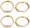 Beebeecraft 1 Box 4 Stück Ringrohlinge 18 Karat Vergoldet Zirkonia Rund Verstellbare Fingerring-Fassung Für Halbgebohrte Perlenringe Für Die DIY-Schmuckherstellung