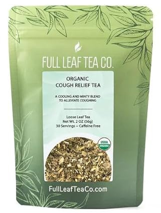 Organic Cough Relief Tea - 2 oz Bag (approx. 30 servings) | Full Leaf Tea Company