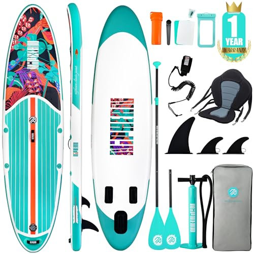 Niphean SUP Gonfiabile Adulti con Tutti gli Accessori, 320cm Stand up Paddle Gonfiabile per Tutti i Livelli, Paddle Board con Capacità di 200kg per 2 Persone, Tavola da SUP Gonfiabile con Sedia