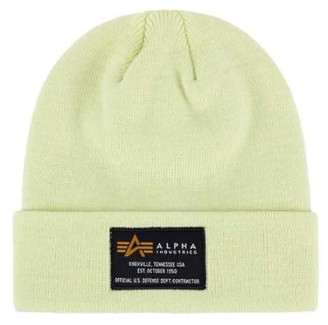 Alpha Industries Unisex Crew Mütze, Arctic Lime, One Size