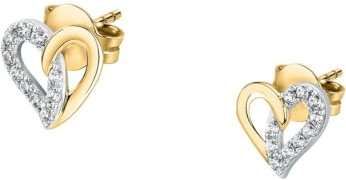 FAVS Damen-Ohrstecker 375er Gelbgold, 375er Weißgold 20 Zirkonia One Size 89148995
