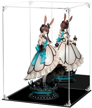 FHMIDIC Acryl Vitrine, transparente Actionfiguren Vitrine mit verspiegelter Rückseite, staubdichter Schaukasten, Alternative Glasvitrine für Sammlerstücke, Figuren, Modelle, Spielzeug (30x30x40cm)