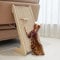 PETKARAY Sisal Cat Scratcher Ramp, L Shape Scratch Pad for Indoor Cats, 27 Wall Furniture Protector With Mouse Toy