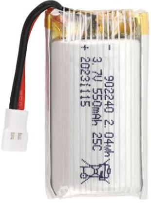 Tbest Batterie au Lithium pour Drone 3,7 V 550 MAh, Batterie Lipo UAV avec Prise XH2.54 pour Avion OVNI à Détection 902240