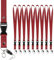 Segus Schlüsselband 10 Stück, Schlüsselband Rot, Schlüsselanhänger Lang, Schlüsselanhänger mit Band, Lanyard für Büro, Schule, Krankenhaus (Jujube Rot)