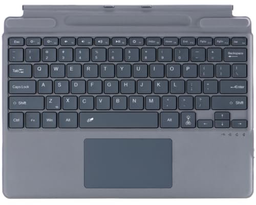 Clavier adapté à Microsoft Surface Pro 9/10/11/Pro X - QWERTY - Housse de Clavier Bluetooth - avec pavé Tactile - Gris