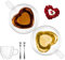 RROAD Lot de 2 tasses à café en verre transparent à double paroi en forme de cœur 160 ml