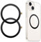 2 Stück Magnet Ring Aufkleber für MagSafe Ring Schwarz Metallringe Selbstklebend Magnetring für Handyhülle Universal Magnetring Handy Magnetic Phone Sticker Kompatibel mit iPhone Samsung Android Phone