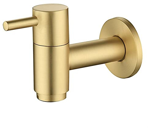 Grifo for lavadora, grifos de pared, grifo for lavabo, grifos for lavadora, grifo de pared de latón cepillado dorado, grifo for jardín exterior, grifos pequeños for lavadora, grifos for lavabo