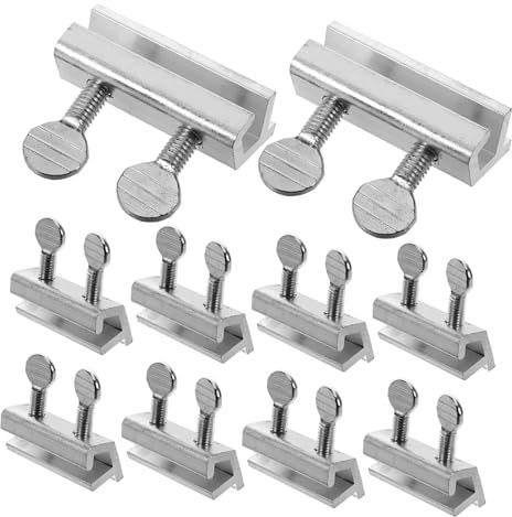 HOMSFOU 12pièces Verrous De Fenêtre Coulissante Avec Clé Système De Sécurité Réglable Pour Fenêtres Verticales Et Horizontales Idéale Pour Maison Et Bureau