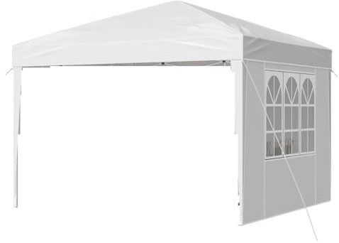 SRKATI Cochera Exterior Carpa Gazebo Instantánea de 3 x 3 m, Portátil, Fácil de Montar, 3 Alturas, Refugio Solar para Exteriores Carpa de Garaje