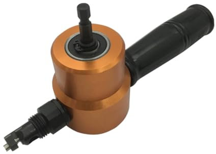 JECOMPRIS Doppelköpfiger Blechschneider mit 360 Grad Verstellbarem Schneidkopf Yt-160a Metallschneider für Gerades Schneiden für Autoreparatur und Lüftungsinstallationen