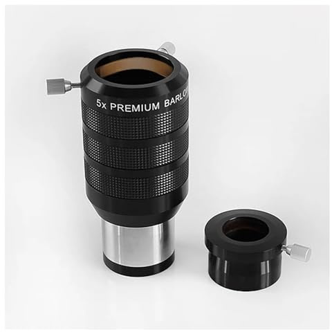 2 Zoll 5X Premium Super Barlow Objektiv 4-Element Brennweite Extender Mit 1,25 Zoll Adapter for Astro Teleskop Astronomisches Teleskopzubehör
