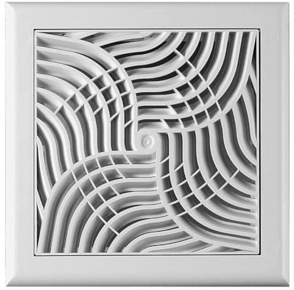 Ducting Ventilation Cover 100mm / 4 Air Vent Grill 190mm x 190mm with Adjustable Shutter and Fly Screen/Net/Mesh TX6